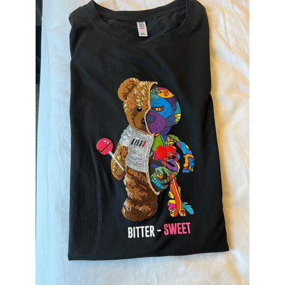 Fifth loop BITTER-SWEET Bear  3 D Graphic Mens T-shirt size XL - Picture 4 of 9